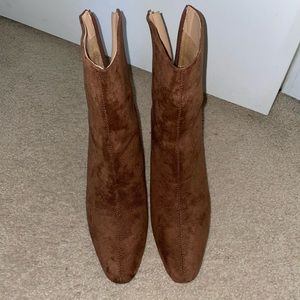 Whisk Me Away Dark Brown Ankle Booties - 8.5
